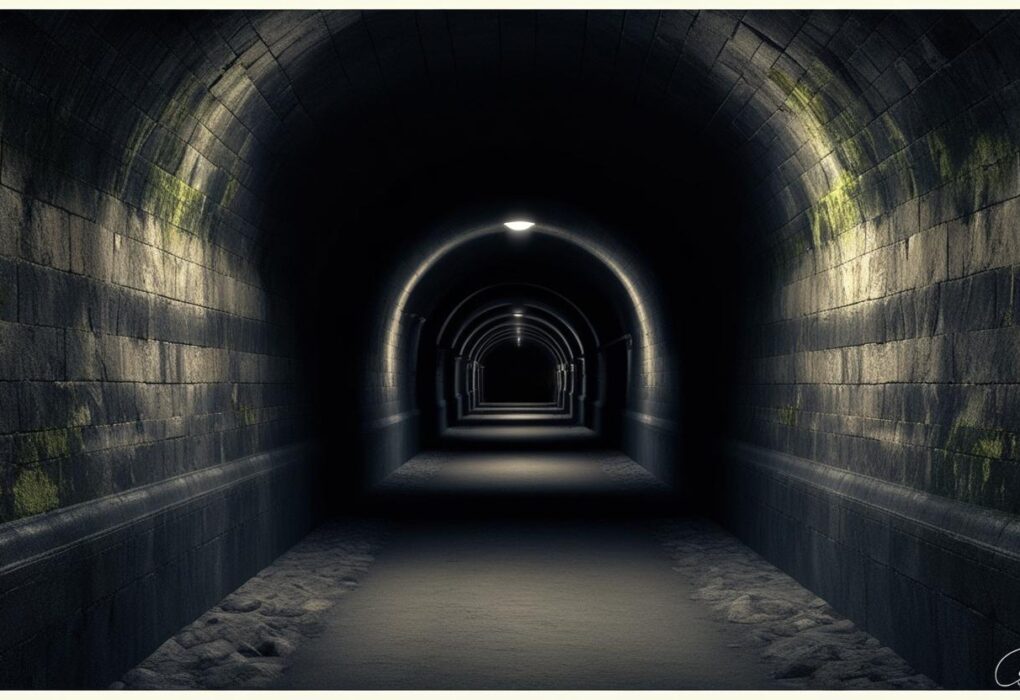 old dark small tunnel