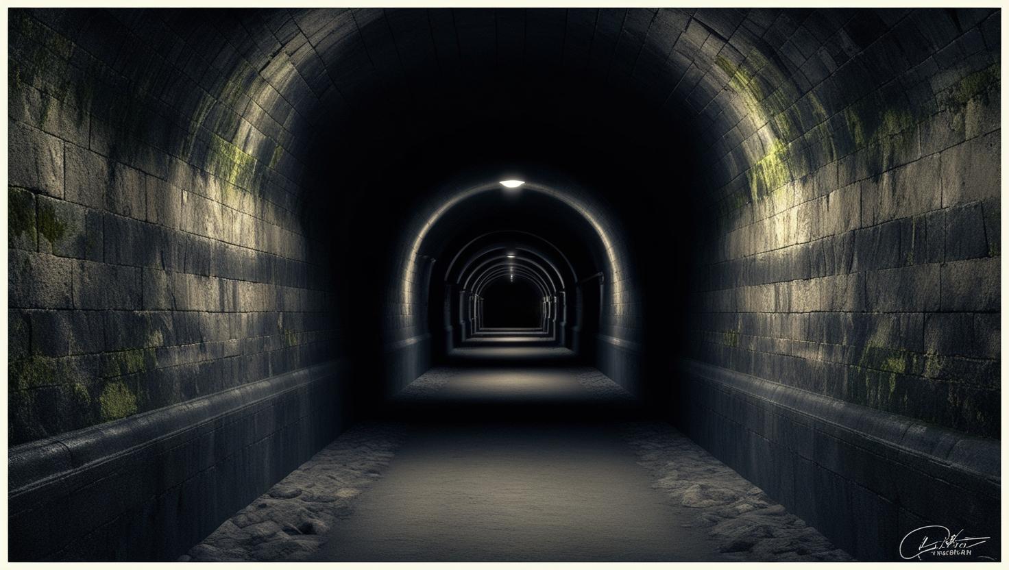 old dark small tunnel